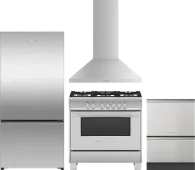 4 Piece Package Includes Refrigerator, Range, Hood And Dishwasher